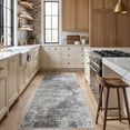 thumbnail image 4 of UERMEI 3'x8' Runner Rug, Washable Non-Slip Indoor Runner Rug for Kitchen Halfway Laundry Bedroom Living Room Carpet Area Rug, 3x8 ft Abstract Low Pile Kitchen Runner Rug, Dark Gray, 4 of 9