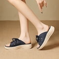 thumbnail image 2 of Eltusu Women Slide Sandals, Beach Open Toe Soft Bottom Non-Slip Ladies Shoes Blue Size 9, 2 of 10
