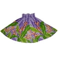 thumbnail image 2 of Hawaiian Pa'u Hula Skirt Hawaii Print Pus. Length 25" Purple Flower For women 5'4" or Less High, 2 of 3