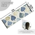thumbnail image 2 of Indigo Watercolor Leaves 72x23.5" Bedroom Runner Rug, Durable and Non-Slip for Hallways and Living Rooms, 2 of 8