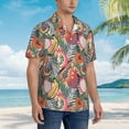 thumbnail image 5 of Fotbe Tropical Fruit Hawaiian Shirt for Men Unisex Summer Beach Casual Short Sleeve Cotton Linen Button Down Shirts-Small, 5 of 9