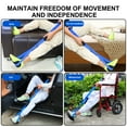 thumbnail image 3 of Long Leg Lifter with Padded Hand Grips and Feet Loop, Rigid Leg Lifter Strap After Hip Replacement Leg Lifters Getting Legs in and Out of Bed,Car,Wheelchair 1PCS, 3 of 7