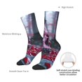 thumbnail image 4 of Vsdgher Gothic Red Skull Cemetery Crew Socks for Men & Women, Breathable Casual Athletic Ankle Socks, 4 of 6