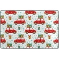 thumbnail image 4 of SKYSONIC Red Christmas Car Non-Slip Area Rug, Snowflakes Gifts Floor Carpet Comfort Floor Mats Decor for Indoor Front Porch Living Room Bedroom Kitchen, 36"x24", 4 of 5