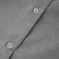 thumbnail image 6 of Nmnitkp Womens Dresses Linen Blend Button Down Shirt Dress, Loose Fit Short Sleeve Solid Color Midi Dress for Casual Summer Dresses for Women Daily Wear & Vacation Gray,M, 6 of 8
