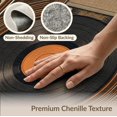 thumbnail image 6 of ODIKA 4'x6' Washable Area Rug Non-Slip, Chair-Friendly, Flatwoven Music Record Vintage Radio Note Border Round Cd Disc Retro Vinyl Refined for Home Office, Under Desk, 6 of 7