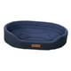 thumbnail image 3 of Cama baja del animal doméstico de los bordes delanteros, cama del perro del sofá respirable del gato del rectángulo, cama suave lavable del perrito de , azul m, 3 of 8