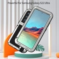 thumbnail image 2 of Dteck for Samsung Galaxy S22 Ultra 6.8" Case, Outdoor Sports Military Heavy Duty Metal Cover Shockproof Dustproof Full Body Protective Case Without Screen Protector, Support Wireless Charging,Silver, 2 of 6