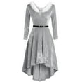 thumbnail image 5 of Christmas Dresses for Women Velvet Cocktail Dress 2025 Fall Christmas Holiday Dress Long Sleeves Party Formal Dress, 5 of 7