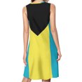thumbnail image 2 of Flag of the Bahamas Spring Summer Dresses for Women Fashion T-shirt Dress Casual Sleeveless Loose Sundress with Pockets, 2 of 5