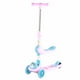 thumbnail image 2 of Patinete de 3 ruedas plegable con altura ajustable y luces intermitentes, asiento extraíble, patinete para niños, color rosa, 2 of 12