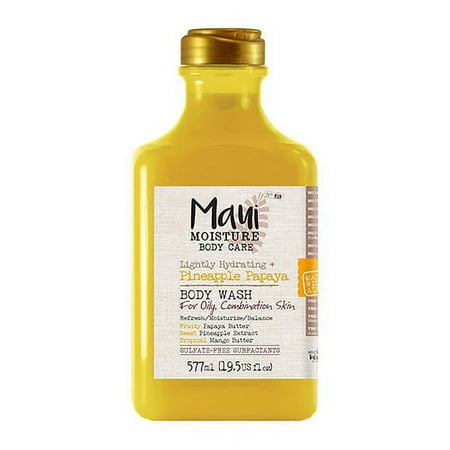 Maui Moisture Lightly Hydrating Plus Pineapple Papaya Body Wash, 19.5 Oz