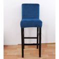 thumbnail image 2 of Velvet Bar Stool Cover, Stretch Pub Counter Height Side Chair Slipcover Removable Washable Dining Chair Covers Protector for Dining Room Kitchen Cafe Furniture Chair-blue-2 PCS, 2 of 8