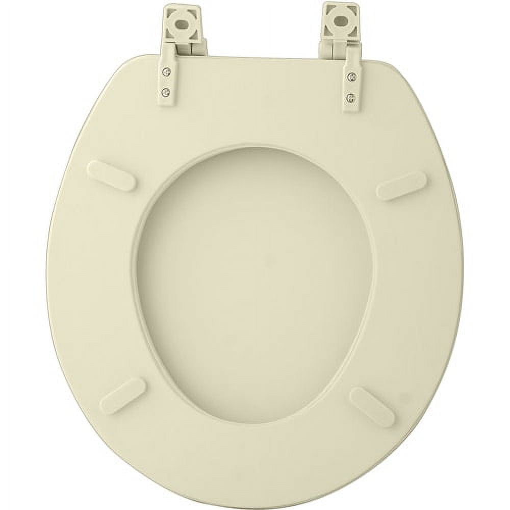 Achim Fantasia 17" Soft Standard Vinyl Toilet Seat, One Size Fits All, Bone White