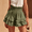 21# Army Green, variant on Flowy Shorts for Women Casual Boho Ruffle Tiered Skorts High Waist Mini Golf Tennis Crochet Shorts White L
