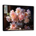 thumbnail image 2 of Designart "Still Life Of Pink Peony Bouquet III" Peonies Floater Framed Wall Decor, 2 of 5