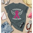 thumbnail image 3 of S4E Women's Stronger Together Breast Cancer T-Shirt XXX-Large Dark Heather, 3 of 4