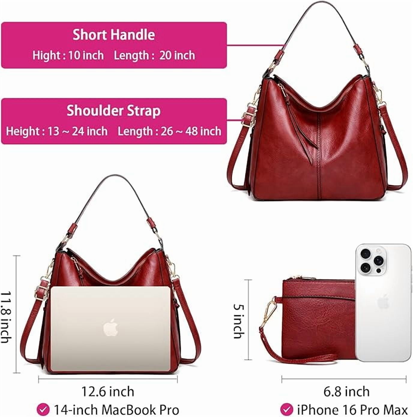 Gmdisc Hobo Bag for Women Crossbody Purse and Handbags Ladies Chic Shoulder Bags, Red