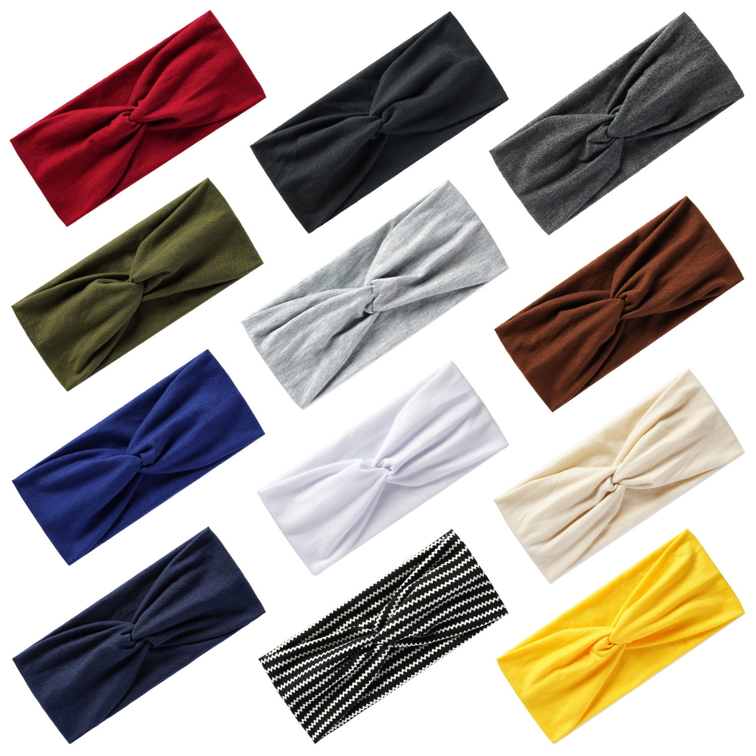 Headbands for Women Hair Bands 12PCSNon Slip Wide Head Turban Elastic