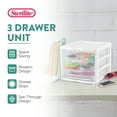 thumbnail image 2 of Sterilite ClearView Stacking 3 Drawer Storage Organizer System, (12 Pack), 2 of 11