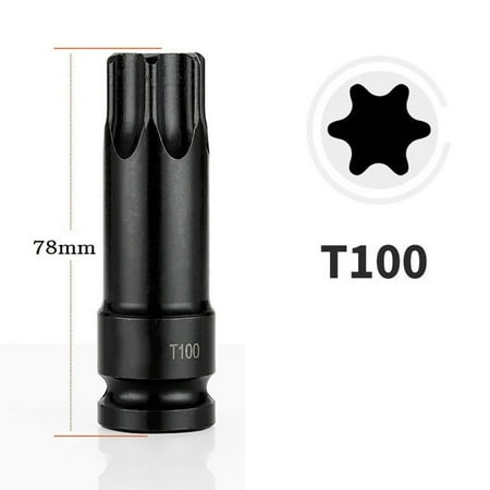 

Fule 1PC 1/2inch Hex Torx Screwdriver Bit Impact Drive Socket Adapter Head T20-T100