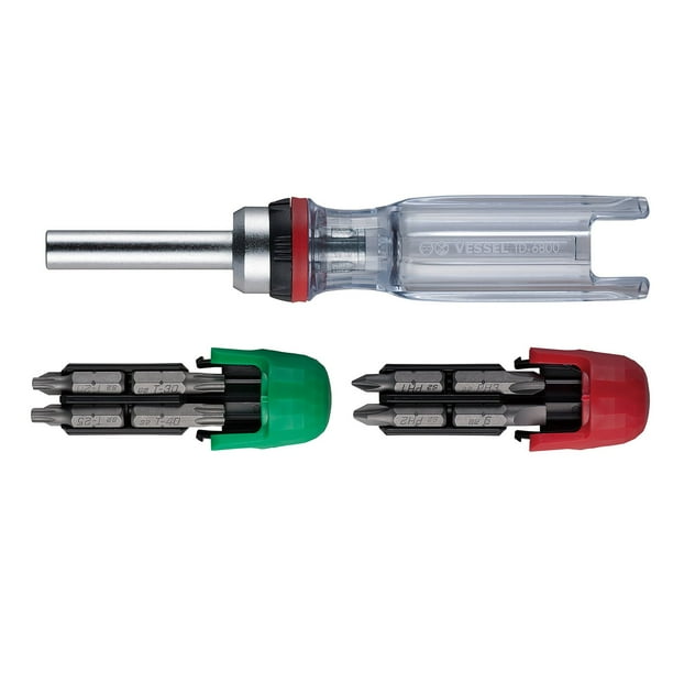 Juego de destornilladores VESSEL CRYSTALINE Ratchet de 16 puntas