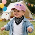 thumbnail image 2 of Gibobby Toddler Girls Baseball Hat for Ages 2-8 Cute Flower Pattern Adjustable Vintage Washed Kids Baseball Cap(3-8 Years,Pink), 2 of 7