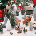 thumbnail image 4 of (Clearance) BNNG 30PCS Mini Sisal Trees, Artificial Mini Christmas Trees Bottle Brush Trees with Wooden Base for Xmas Winter Home Table Decoration Christmas Table Top Decor Winter Crafts Ornaments, 4 of 7