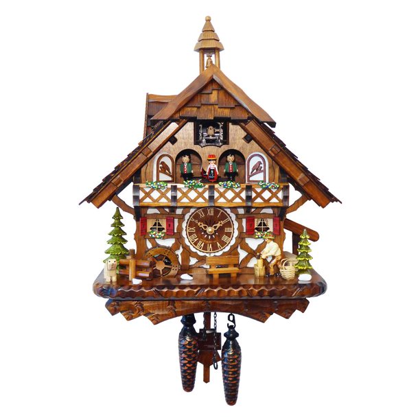 4491QMT Engstler Batteryoperated Cuckoo Clock Full Size 16.5"H x
