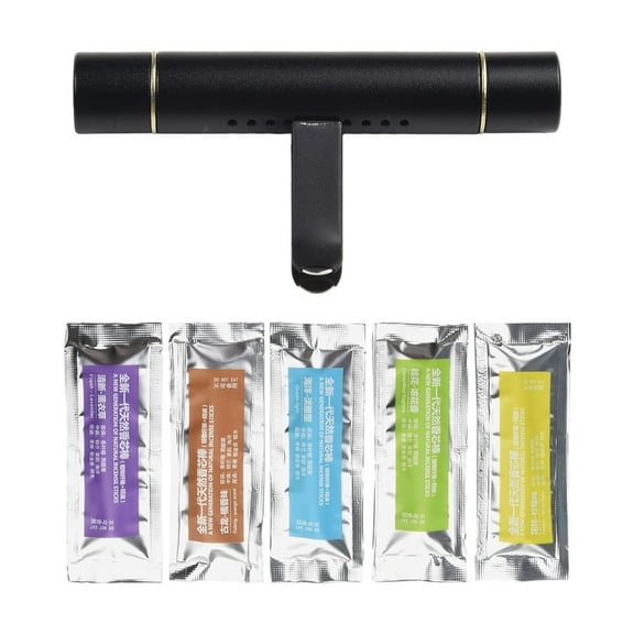 KDJ Car Air Vent Clip Freshener Perfume Diffuser   5 Aroma Fragrance BLACK