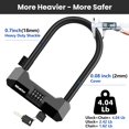 thumbnail image 4 of Bike Lock NDakter, combinación de cadenas en U de 18 mm, 1,2 kg y 1,2 m, 4 of 7