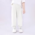 thumbnail image 7 of Lenpel Children's Summer Pants 2 Pc Toddler Girls Boys Elastic Waist Pull on Cinch Bottom Trousers Baggy Casual Joggers, 7 of 7
