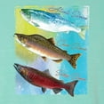 thumbnail image 2 of Wild Bobby, Atlantic Chum Sakeye Salmon Fish Trio, Fishing, Front and Back Garment-Dyed Short Sleeve Tees, Mint, 2XL, 2 of 3