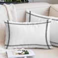 thumbnail image 2 of Pure White Pillow Covers 12"x20", Simple Solid Color Soft Brushed Microfiber Breathable Throw Pillow Covers, Decorative Pillowcase with Zipper for Couch Sofa Bedroom Living Room, 2 of 9