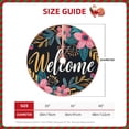 thumbnail image 2 of Lukts Floral Welcome Sign Print Color Life Christmas Tree Skirt, Winter Holiday Tree Mat Decoration ,Can be Used as A Shawl-36", 2 of 6