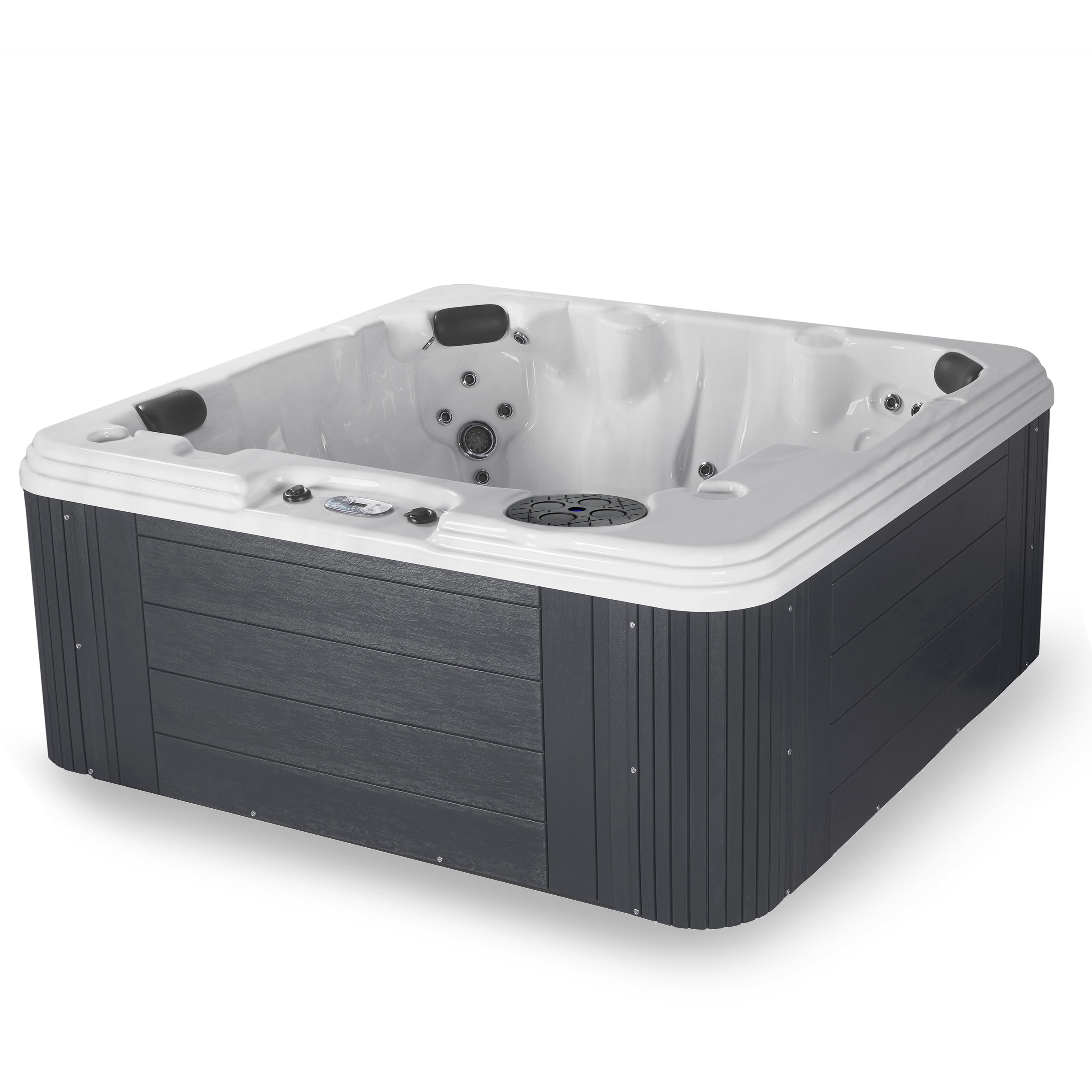 Aqualife by Strong Spas Annapolis 6 Person Lounger Hot Tub, 50 Jets, 2 Pumps, Gray