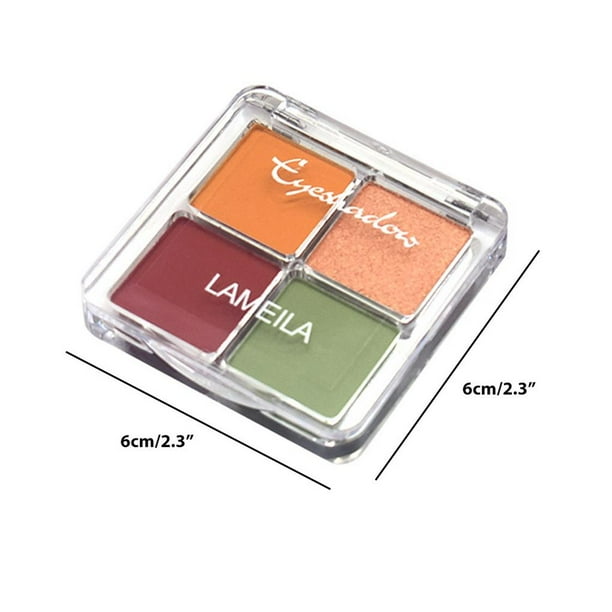 4 Colors Eyeshadow Palette Cosmetic Holographic Shiny Matte Glitter