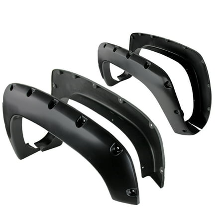 - Spec-D Tuning 1988-1998 Chevy Gmc C/K 1500 Pickup 4Pc Black Euro Sporty Pocket Rivet Fender Flares 88 89 90 91 92 93 94 95 96 97 98 (Left + Right)
