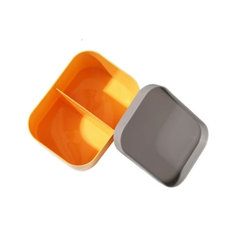 

Plastic Food Storage Container Sturdy Durable Storage Box for Kitchen Bathroom Study Dorms Lemon Yellow Double Lattice
