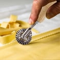 thumbnail image 4 of Cookie Cutter Shaper, Dumpling Wheel Shaper with Wooden Handle and Serrated Edge Noodle Press Kitchen Attachmen - Set of 3, 4 of 5