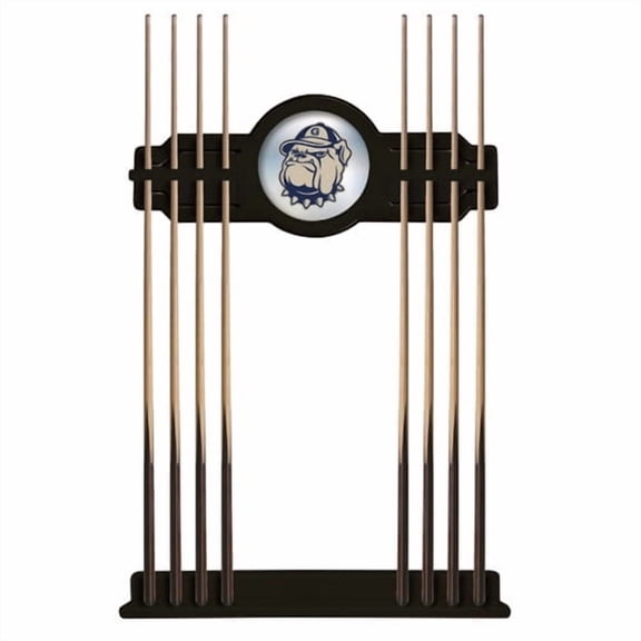 Georgetown University Solid Wood Cue Rack with a Black Finish