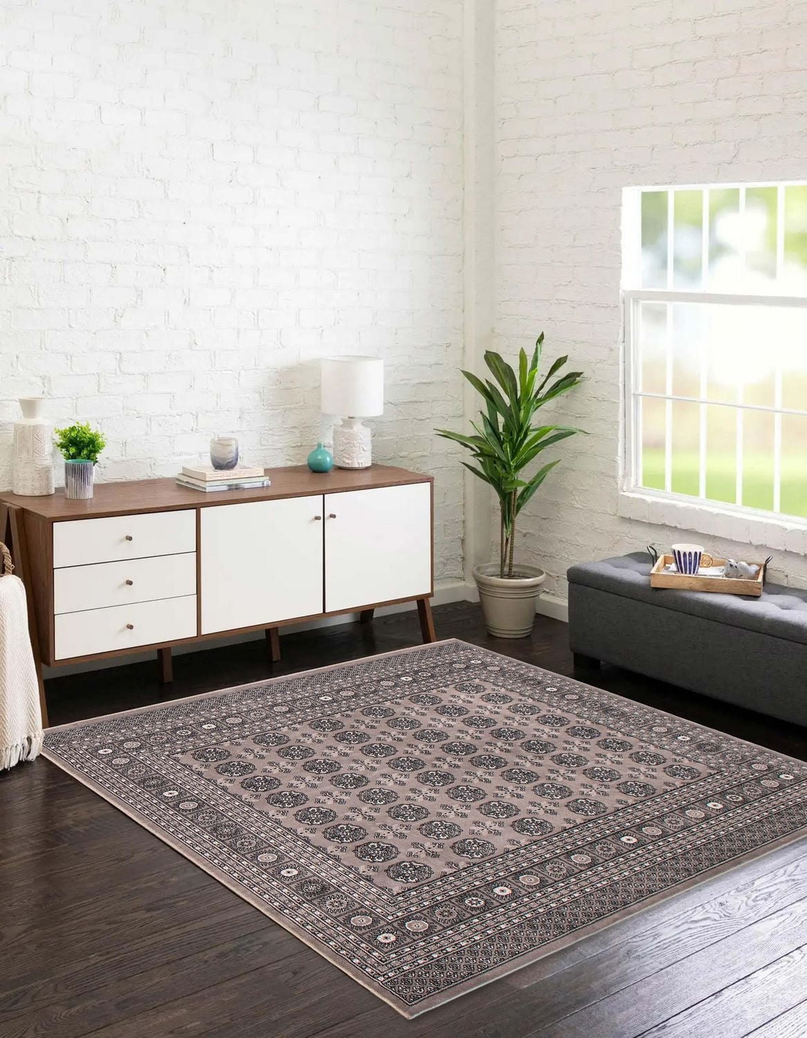 Tekke Oriental Area Rug  for Living Room, Dining Bedroom