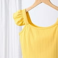 thumbnail image 6 of Bainana Girls 2 Pieces Casual Set Summer Outfit Solid Color Sleeveless Tank Top With Floral Print Mesh Skirt Stylish Fit Playwear Teen Girls Breathable Clothing Set Yellow Size 9-10 Years, 6 of 9