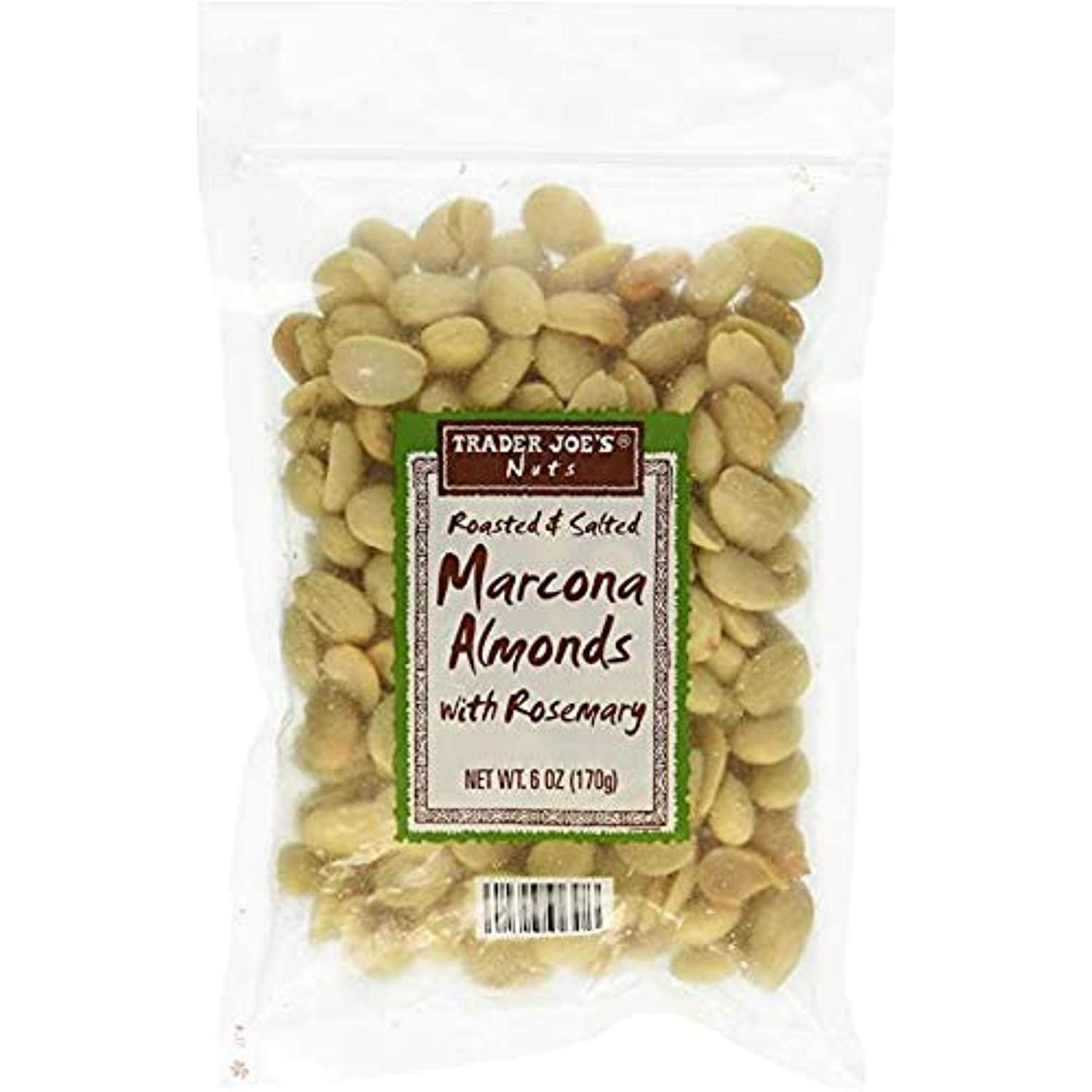 Tj Roasted & Salted Marcona Almonds With Rosemary 6 Oz (Pack Of 2)