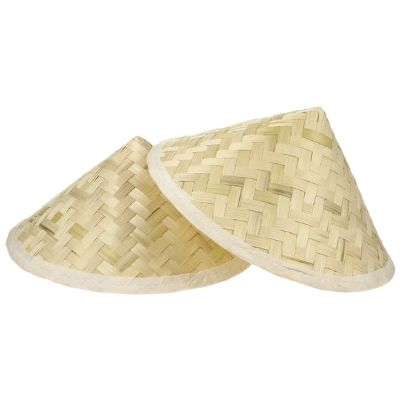 icolorfuled 2pcs Chinese Farmer Rice Hat for Kids Summer Sun Protection