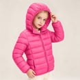 thumbnail image 7 of Tween Girls Puffer Jacket Hooded Lightweight Winter Coat Zip Up Quilted Outerwear Windproof Warm Fall Parka with Pockets for Kids Cold Weather School Everyday Wear, Size 9-10, 7 of 7