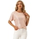 thumbnail image 1 of Blusa de Manga Corta con Lentejuelas para Mujer Camiseta de fiestas con Cuello Redondo Clubwear Top rosa champán S, 1 of 6