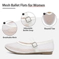 thumbnail image 6 of Lezzglt Women's Mesh Ballet Flats, Fishnet Ballerina Flats, Round-Toe Buckle Strap Mary Jane Causal Daily Dress Shoes, 6 of 7
