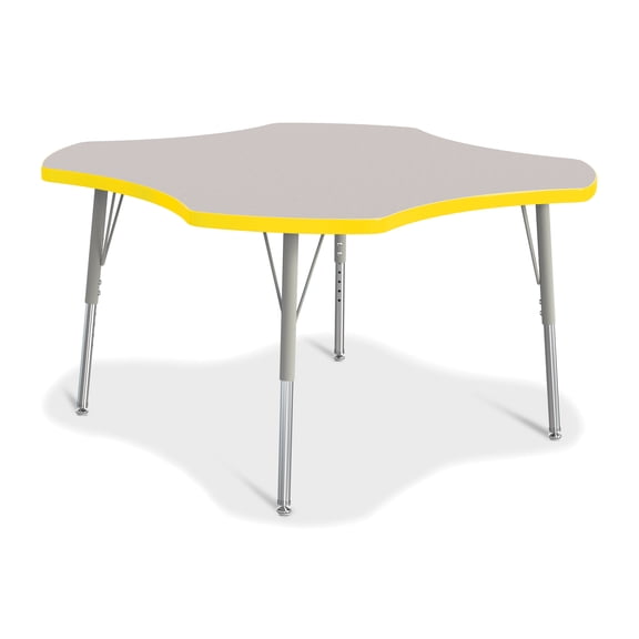 Elementary Height Prism Four-Leaf Table