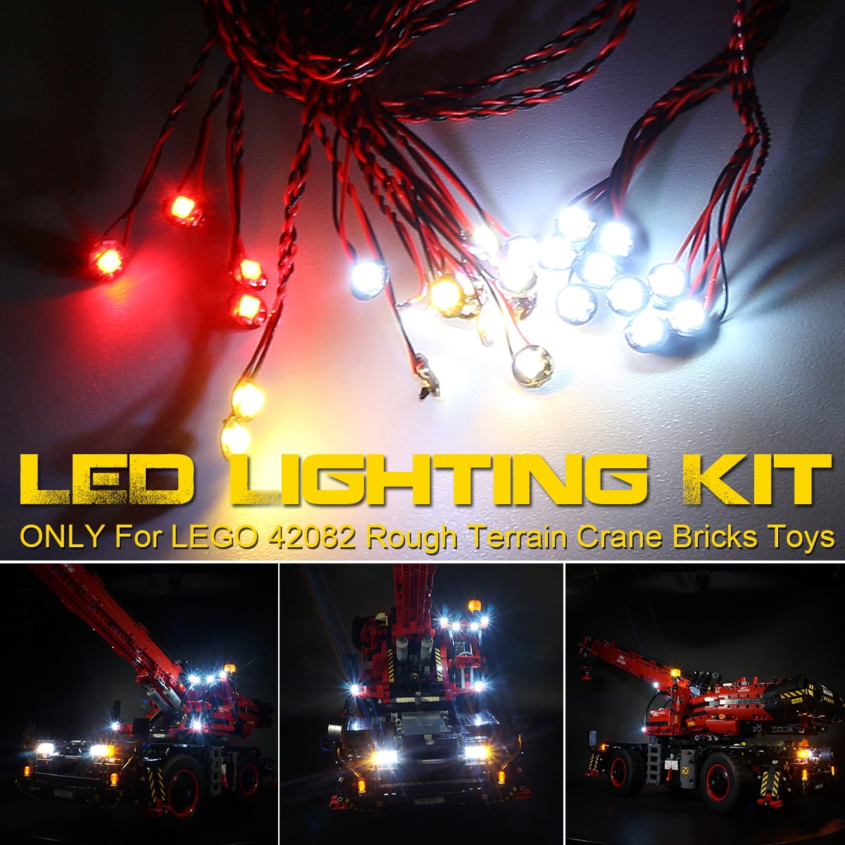 LED Light Lighting Kit ONLY For LEGO 42082 Rough Terrain Crane Bricks